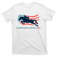 Horse Rider Equestrian Jumping Usa Team Coach American Flag T-Shirt