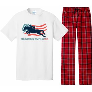 Horse Rider Equestrian Jumping Usa Team Coach American Flag Pajama Set