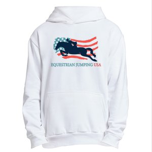 Horse Rider Equestrian Jumping Usa Team Coach American Flag Urban Pullover Hoodie