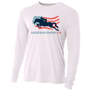 Horse Rider Equestrian Jumping Usa Team Coach American Flag Cooling Performance Long Sleeve Crew