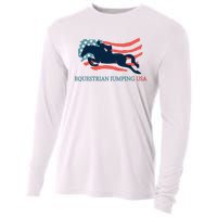 Horse Rider Equestrian Jumping Usa Team Coach American Flag Cooling Performance Long Sleeve Crew