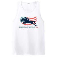 Horse Rider Equestrian Jumping Usa Team Coach American Flag PosiCharge Competitor Tank