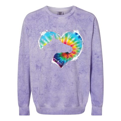 Horse Riding Equestrian Horseback Horses Tie Dye Colorblast Crewneck Sweatshirt