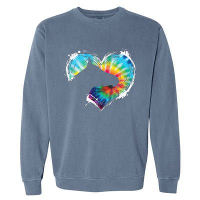 Horse Riding Equestrian Horseback Horses Tie Dye Garment-Dyed Sweatshirt