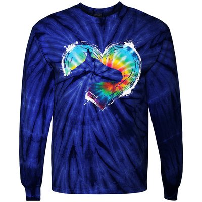 Horse Riding Equestrian Horseback Horses Tie Dye Tie-Dye Long Sleeve Shirt