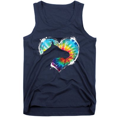 Horse Riding Equestrian Horseback Horses Tie Dye Tank Top