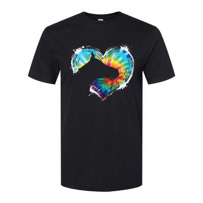 Horse Riding Equestrian Horseback Horses Tie Dye Softstyle CVC T-Shirt