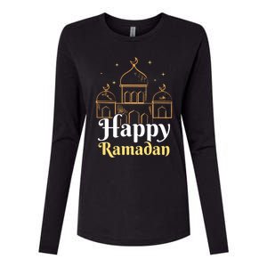 Happy Ramadan Eid Kareem Muslim Mubarak Gift Womens Cotton Relaxed Long Sleeve T-Shirt