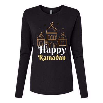 Happy Ramadan Eid Kareem Muslim Mubarak Gift Womens Cotton Relaxed Long Sleeve T-Shirt