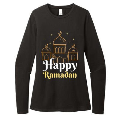 Happy Ramadan Eid Kareem Muslim Mubarak Gift Womens CVC Long Sleeve Shirt