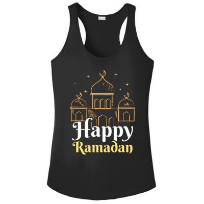 Happy Ramadan Eid Kareem Muslim Mubarak Gift Ladies PosiCharge Competitor Racerback Tank