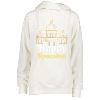 Happy Ramadan Eid Kareem Muslim Mubarak Gift Womens Funnel Neck Pullover Hood