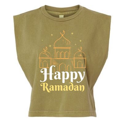 Happy Ramadan Eid Kareem Muslim Mubarak Gift Garment-Dyed Women's Muscle Tee