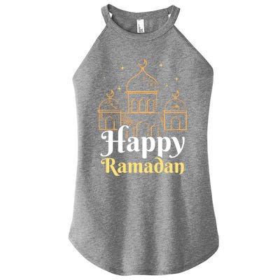 Happy Ramadan Eid Kareem Muslim Mubarak Gift Women's Perfect Tri Rocker Tank