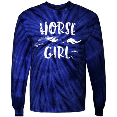 Horseback Riding Equestrian Lover Gifts Tie-Dye Long Sleeve Shirt