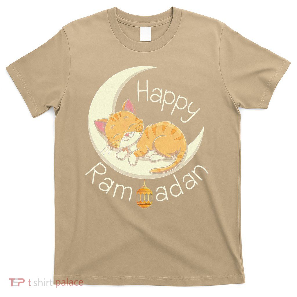 Happy Ramadan Eid Mubarak Kareem Cute Cat for Women Gift T-Shirt
