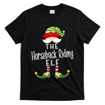 Horseback Riding Elf Group Christmas Funny Pajama Party T-Shirt