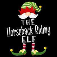Horseback Riding Elf Group Christmas Funny Pajama Party Wool Snapback Cap