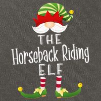 Horseback Riding Elf Group Christmas Funny Pajama Party Cotton Canvas Backpack