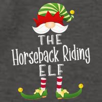 Horseback Riding Elf Group Christmas Funny Pajama Party Vector Backpack