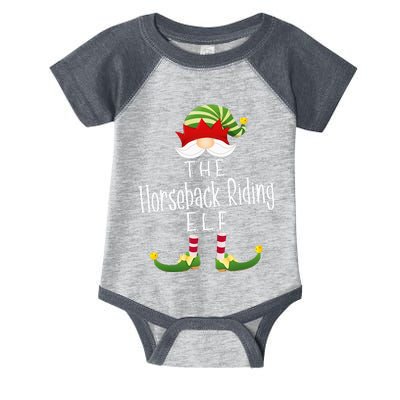 Horseback Riding Elf Group Christmas Funny Pajama Party Infant Baby Jersey Bodysuit