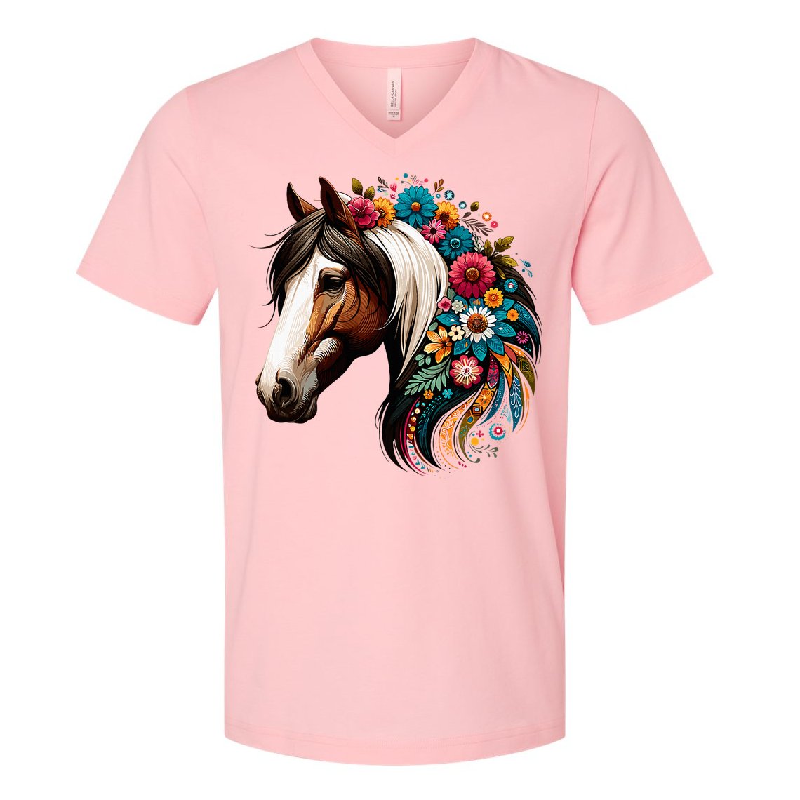 Horse Riding Equestrian Horse Portrait Western Horseback V-Neck T-Shirt
