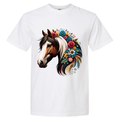 Horse Riding Equestrian Horse Portrait Western Horseback Garment-Dyed Heavyweight T-Shirt