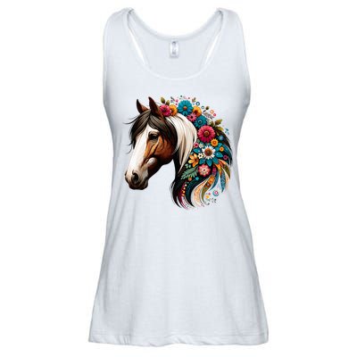 Horse Riding Equestrian Horse Portrait Western Horseback Ladies Essential Flowy Tank