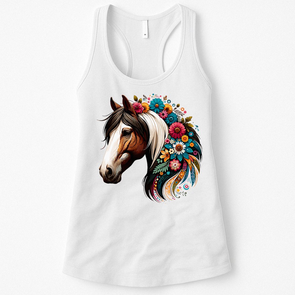 Horse Riding Equestrian Horse Portrait Western Horseback Womens Tank Top