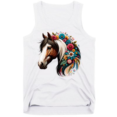 Horse Riding Equestrian Horse Portrait Western Horseback Tank Top