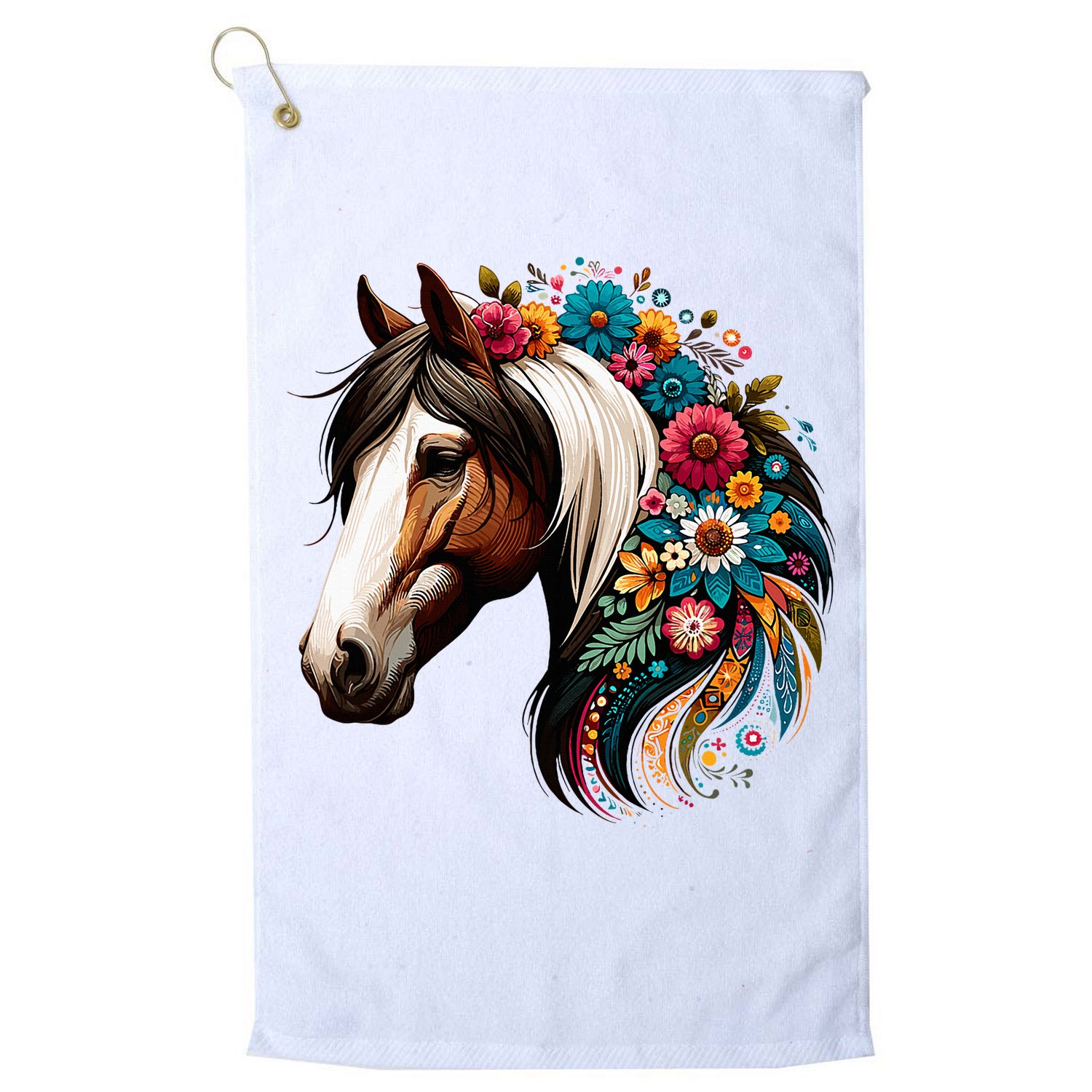 Horse Riding Equestrian Horse Portrait Western Horseback Golf Towel