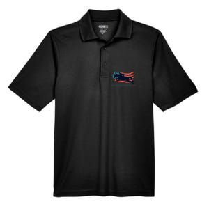 Horse Rider Equestrian Jumping Usa Team Coach American Flag Men's Origin Performance Pique Polo