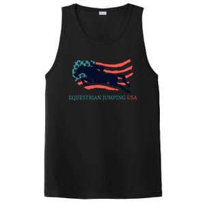 Horse Rider Equestrian Jumping Usa Team Coach American Flag PosiCharge Competitor Tank