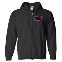 Horse Rider Equestrian Jumping Usa Team Coach American Flag Full Zip Hoodie