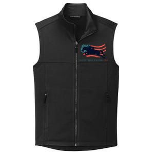 Horse Rider Equestrian Jumping Usa Team Coach American Flag Collective Smooth Fleece Vest