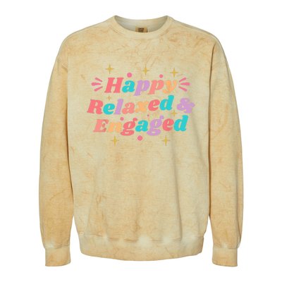 Happy Relaxed & Engaged Fiancée Fiance Couple Engaged Colorblast Crewneck Sweatshirt