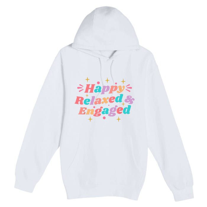 Happy Relaxed & Engaged Fiancée Fiance Couple Engaged Premium Pullover Hoodie