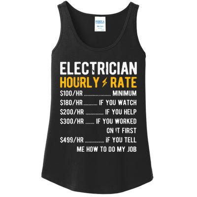 Hourly Rate Electricity Electrician Ladies Essential Tank