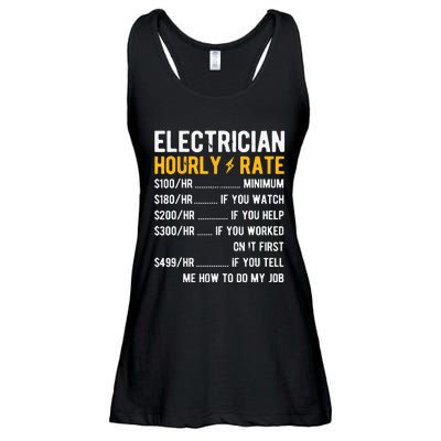 Hourly Rate Electricity Electrician Ladies Essential Flowy Tank