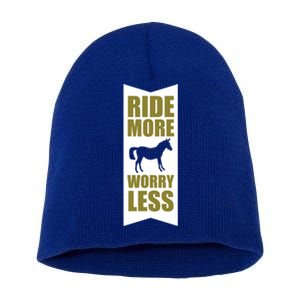 Horse Rider Equestrian Horseback Riding Gift Short Acrylic Beanie