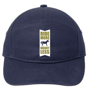 Horse Rider Equestrian Horseback Riding Gift 7-Panel Snapback Hat