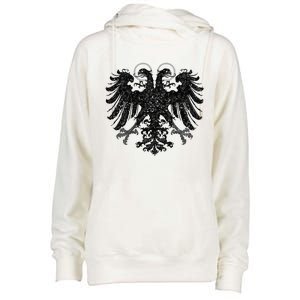 Holy Roman Empire Banner Flag Double Headed Eagle Womens Funnel Neck Pullover Hood