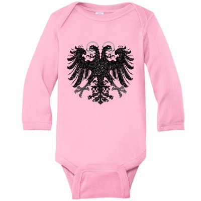 Holy Roman Empire Banner Flag Double Headed Eagle Baby Long Sleeve Bodysuit