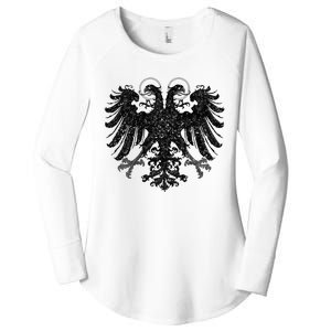 Holy Roman Empire Banner Flag Double Headed Eagle Women's Perfect Tri Tunic Long Sleeve Shirt