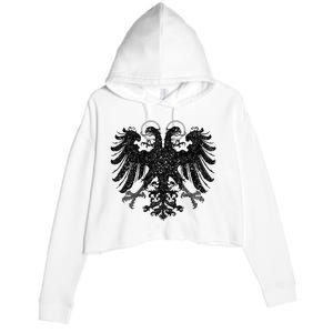 Holy Roman Empire Banner Flag Double Headed Eagle Crop Fleece Hoodie