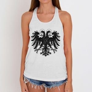 Holy Roman Empire Banner Flag Double Headed Eagle Women's Knotted Racerback Tank