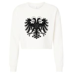 Holy Roman Empire Banner Flag Double Headed Eagle Cropped Pullover Crew