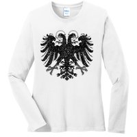 Holy Roman Empire Banner Flag Double Headed Eagle Ladies Long Sleeve Shirt