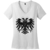 Holy Roman Empire Banner Flag Double Headed Eagle Women's V-Neck T-Shirt