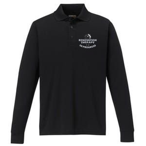 Home Renovation Funny Renovation Home Improvement  Performance Long Sleeve Polo